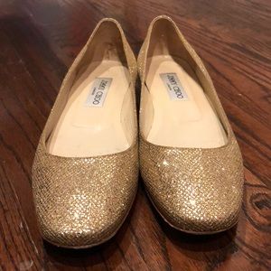 Jimmy Choo Glitter Flats